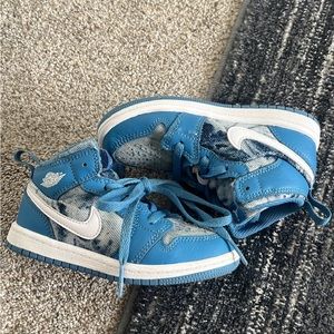 Blue jean Nikes toddler boy